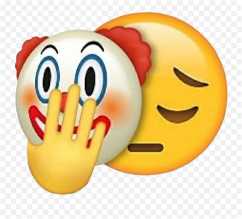 Emojimix Clown Emoji Sticker By Akilmhannaemoticon Representing Apathy Face Free Emoji Png