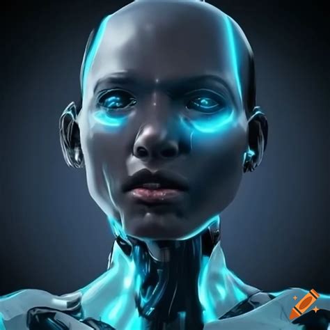 Futuristic Design Of A Half Human Half Robot On Craiyon