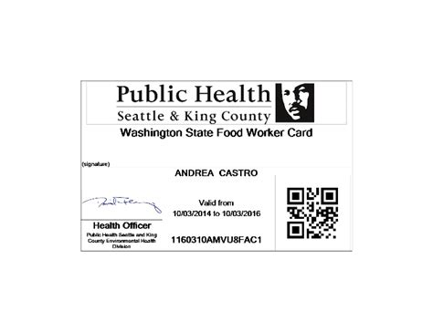 Complete the do it right, serve it safe! Washington State Food Worker Card