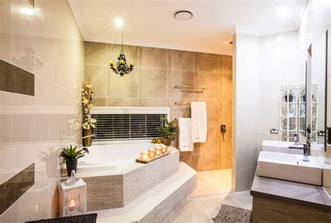 This transitional style bathroom design offers a soothing retreat with elegant design details. Modern Corner Bathtub Ideas (29 Pictures)