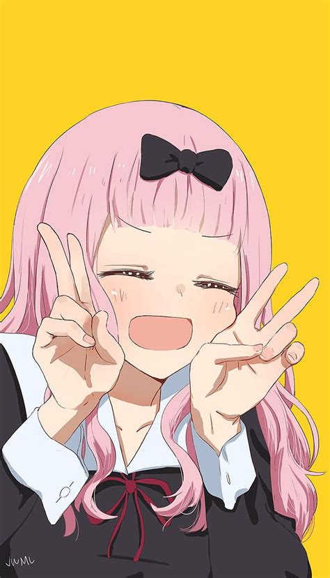 Kaguya Sama Love Is War Anime Girls Pink Hair Smiling Chika Fujiwara Anime Girl Pink HD