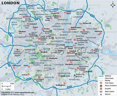 London Area Map England Secretmuseum