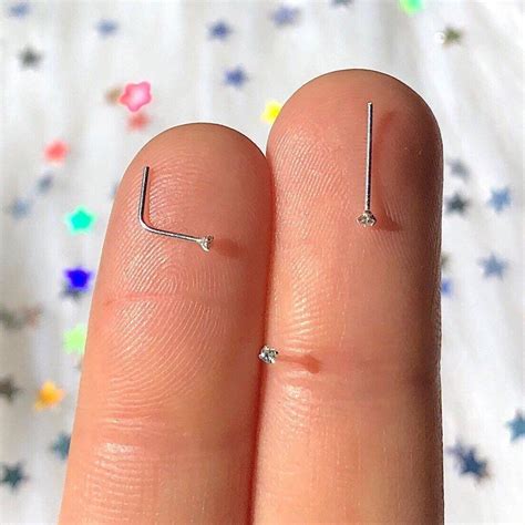 G G G Tiny Nose Stud Mm Sterling Silver Nose Stud Nose Etsy