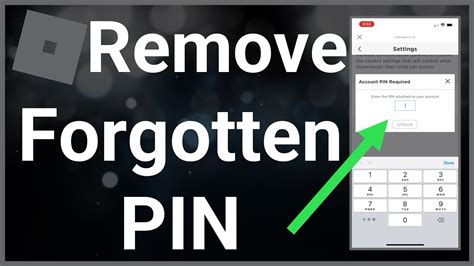 How To Remove Roblox Pin If You Forgot It Youtube