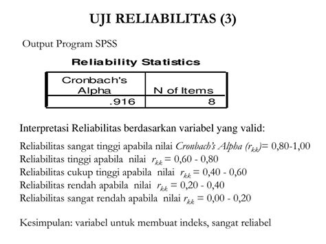 PPT UJI VALIDITAS DAN RELIABILITAS PowerPoint Presentation Free Download ID