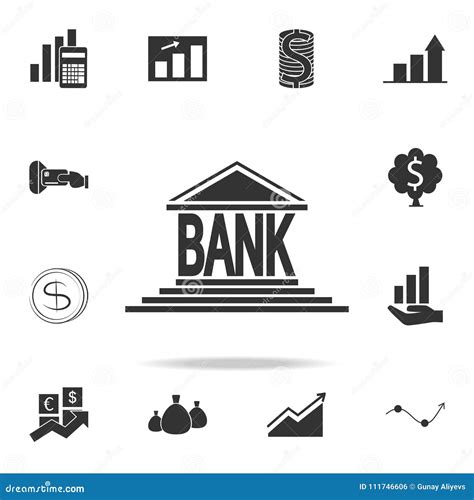 Bank Icon Detailed Set Of Finance Banking And Profit Element Icons