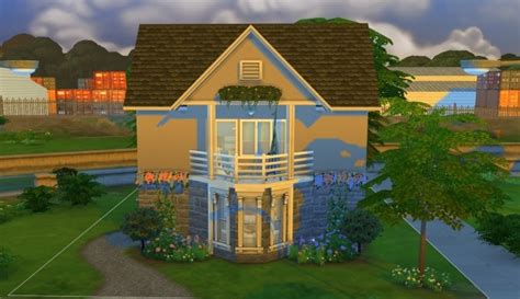 Starter House Loft Nocc By Oxanaksims Sims 4 Residential Lots