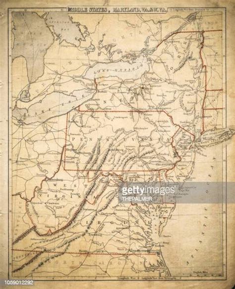 New York Pennsylvania Map Photos And Premium High Res Pictures Getty