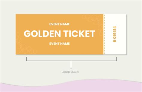 Golden Ticket Template Download In Word Publisher