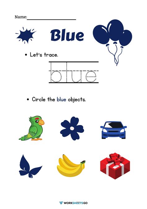 Color Blue Worksheets Worksheetsgo