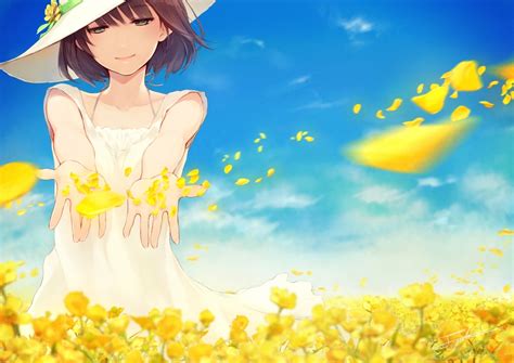 Wallpaper Anime Girl Summer Light Dress Wallpapermaiden