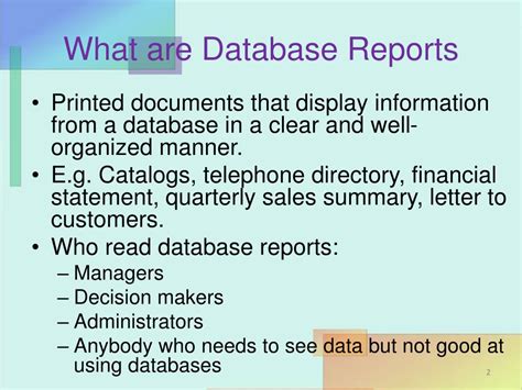 Creating An Effective And Informative Database Report Rkimball Com