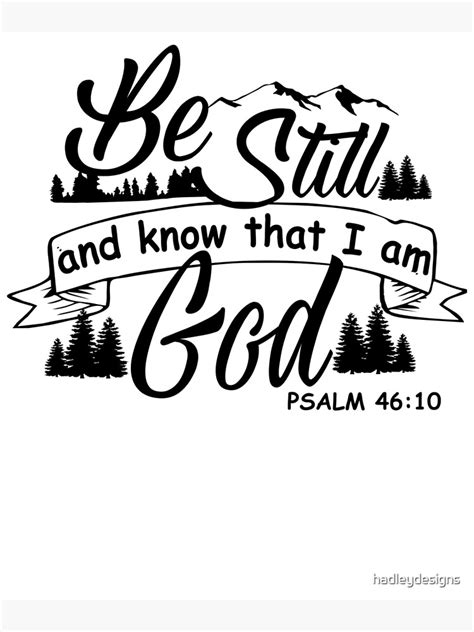 Be Still And Know That I Am God Psalm 4610 Christian 2 Canvas Print