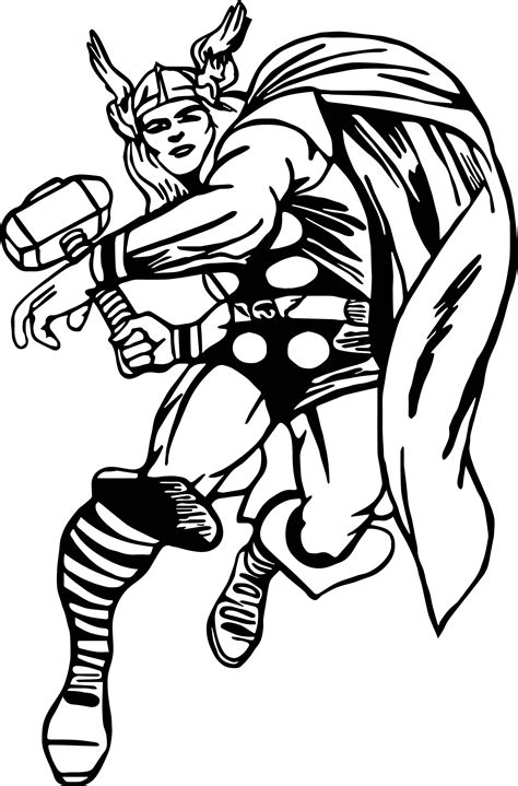 nice Captain Thor Coloring Page | Avengers coloring pages, Coloring