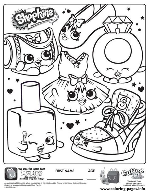 Free Shopkins New Coloring Page Printable