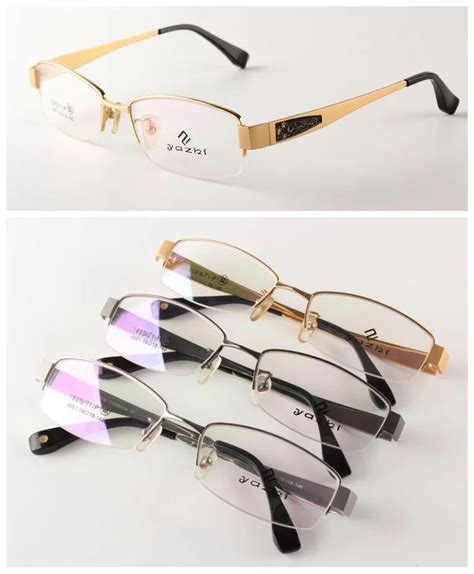 100 luxury pure titanium eyeglass frames half rimless myopia glasses half rim rx able in men s