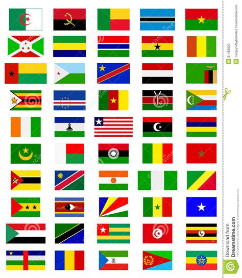 Flags of the Countries of Africa Stock Vector - Illustration of africa