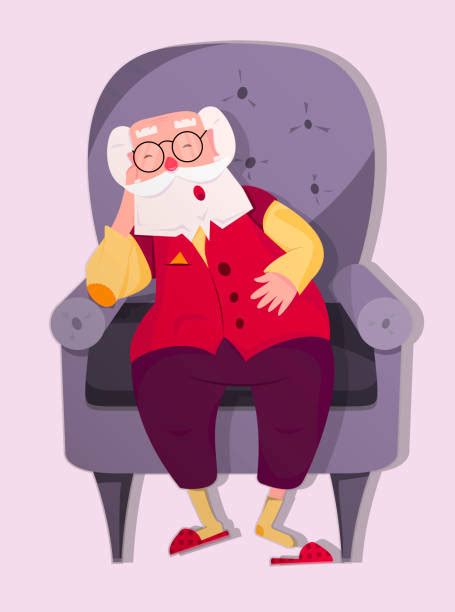 Old Man Sleeping In Chair Illustrations Royalty Free Vector Graphics