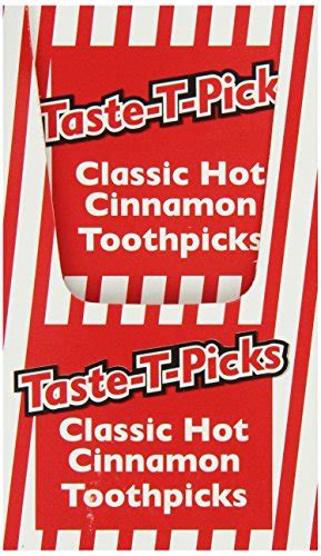 Taste T Picks Cinnamon Toothpicks 12 Count Package Total 180 Picks