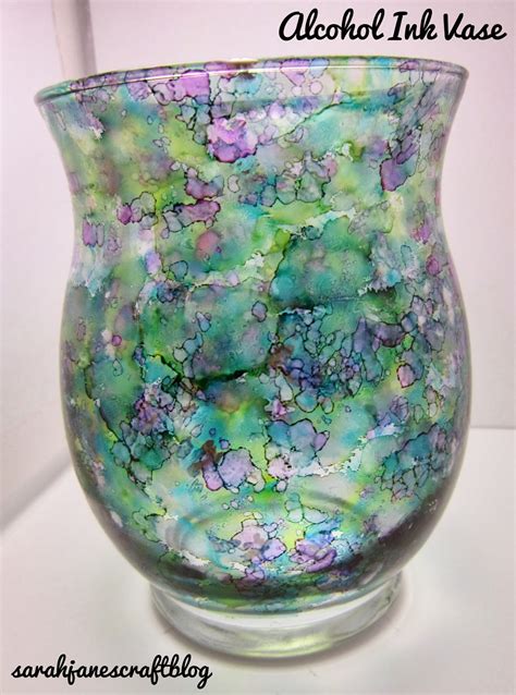 Alcohol Ink Decorated Vase
