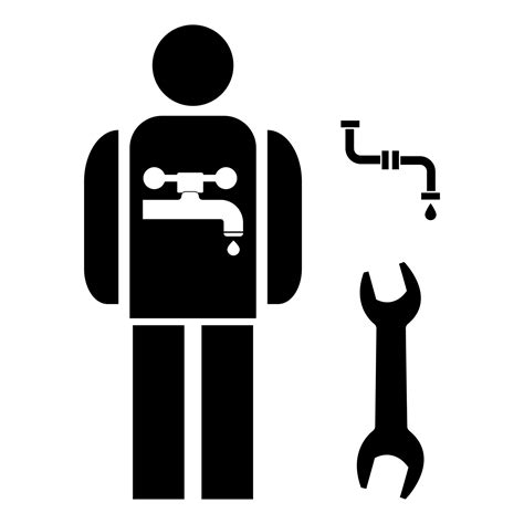 Plumber Icon Black Color Vector Illustration Image Flat Style 5218106