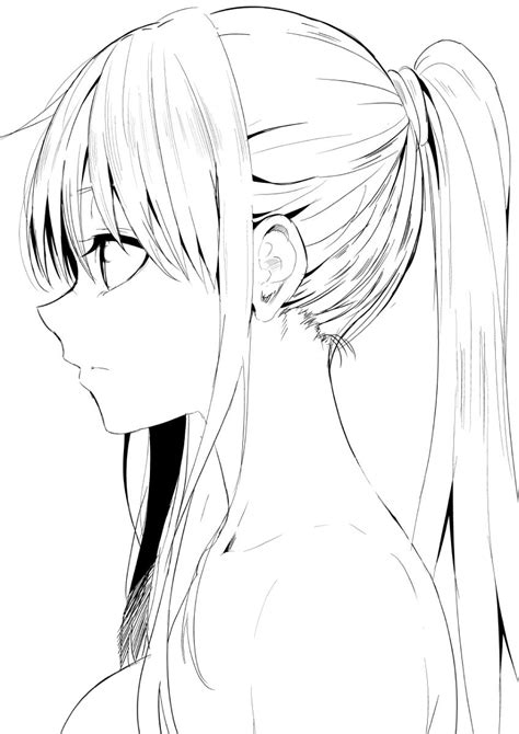 Side View Original Anime Girl Hairstyles Anime Drawings Side View