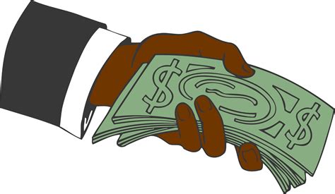 Hand Giving Money Clipart