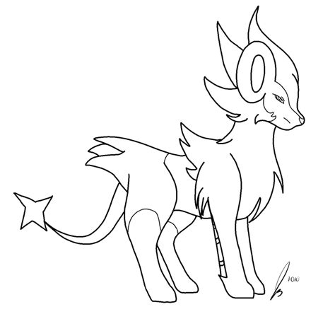 Pokemon Luxray Coloring Pages Sketch Coloring Page