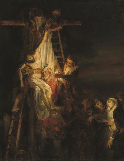 The Descent From The Cross 16501652 By Rembrandt Workshop Paper