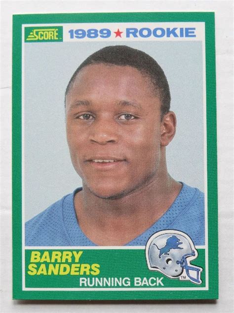 It's legendary running back barry sanders' birthday. Barry Sanders 1989 Score #257 Football Card ROOKIE RARE | Football cards, Football trading cards ...