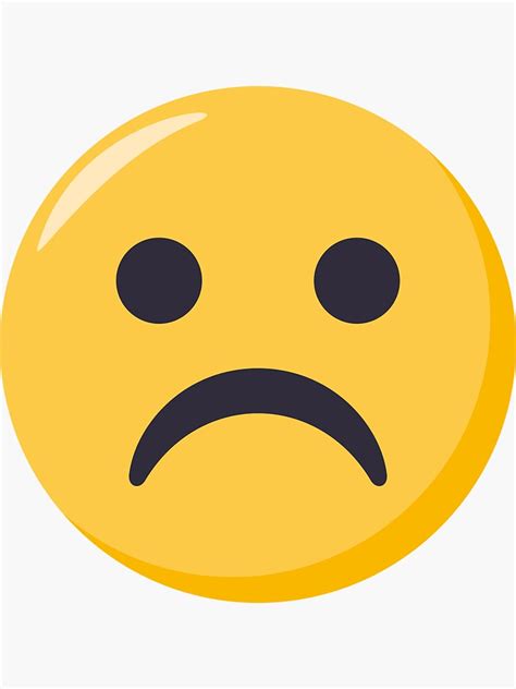 Joypixels Frowning Face Emoji Sticker For Sale By Joypixels Redbubble