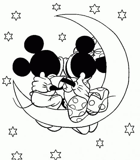 Minnie Y Mickey Enamorados Para Pintar Colorear Imágenes