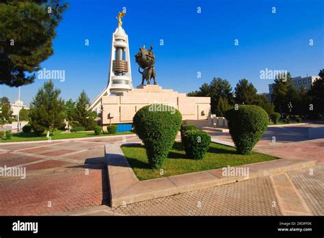Arch Of Neutrality Monument To Earthquake Ashgabat Turkmenistan