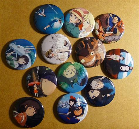 Ghibli Badges Set Free Shipping Set Of 12 Pinbacks Buttons Pins Pin Or