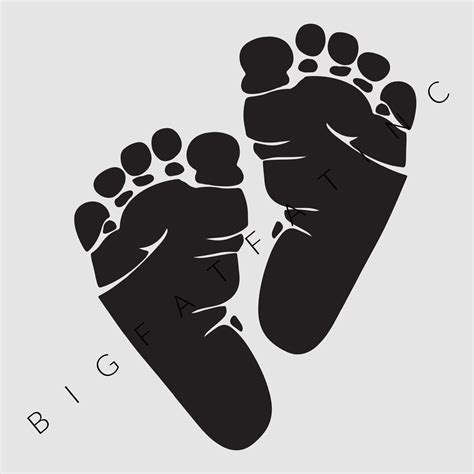 Baby Footprint Baby Feet Svg Instant Download Svg Png Eps Dxf 