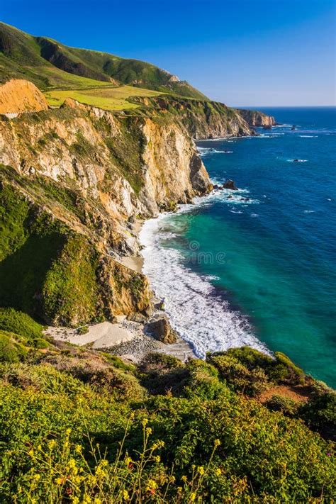 View Of The Rocky Pacific Coast In Big Sur Stock Photo Image Of Park