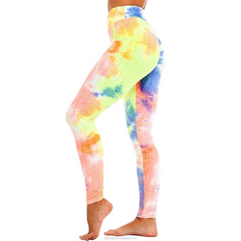 300g Thick New Hot Selling Booty Scrunch Tie Dye High Waist Workout Anti Cellulite Compression