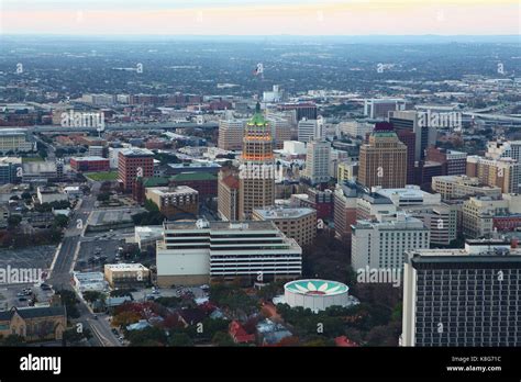 Aerial View Of San Antonio Texas Stock Photo Alamy
