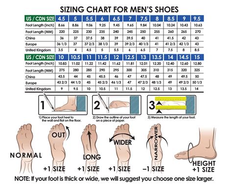 How To Measure Men S Shoe Size Chart Free Printable Download