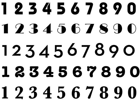 Modern Numbers — Sketches Patterns And Templates Number Fonts Lettering Numbers Font
