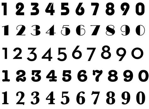 Cool Numbers Fonts