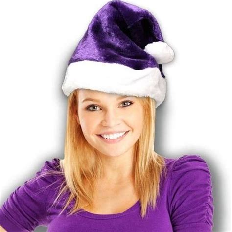 Purple Santa Purple Christmas Christmas Hat Xmas Santa Hat Santa