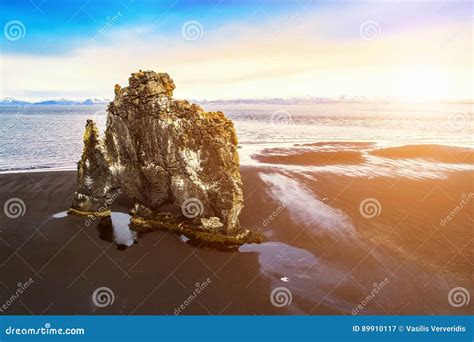 Hvitserkur Is A Spectacular Rock In The Sea On The Northern Coast Of