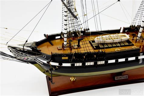 Uss Constitution Old Ironsides Tall Ship Handcrafted Wooden Model