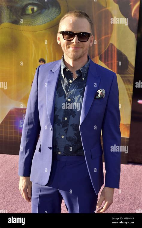 Simon Pegg Attends The Ready Player One Premiere At Dolby Theater