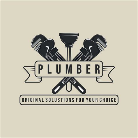 Plumbing Logo Vintage Vector Illustration Template Designplumber Logo
