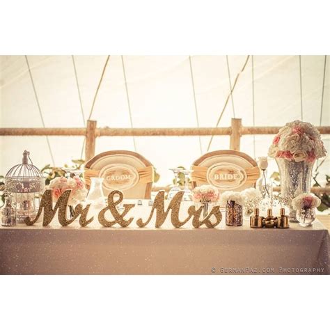 Mr & Mrs Wedding Table Signs | Signing table wedding, Wedding reception