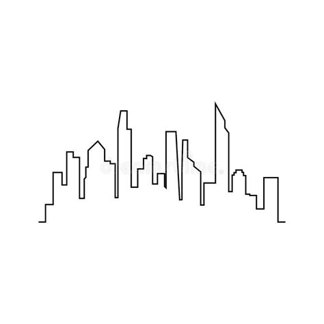 Modern City Skyline City Silhouette Stock Vector Illustration Of