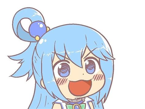 Aqua Chibi Head Anime Expressions Cute Anime Character Anime Chibi