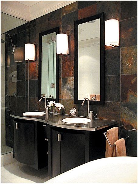 Tile is often the most used material in the bathroom, so choosing the right one is an easy way to kick up your bathroom's style. Slate Walls | Modern bathroom tile, Bathroom tile ...
